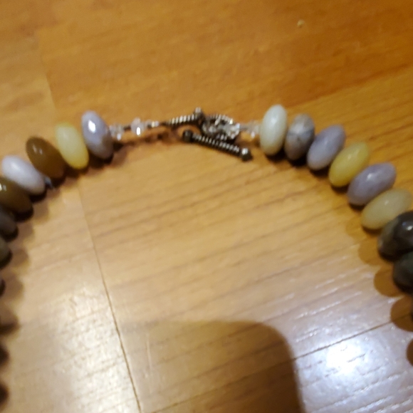 Vintage multi-colored agate necklace - Picture 2 of 3